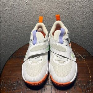 Nike Kids White and Orange Sneakers